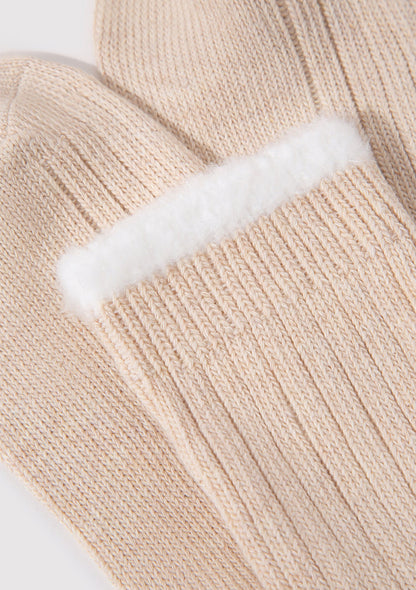 Beige Boot Socks