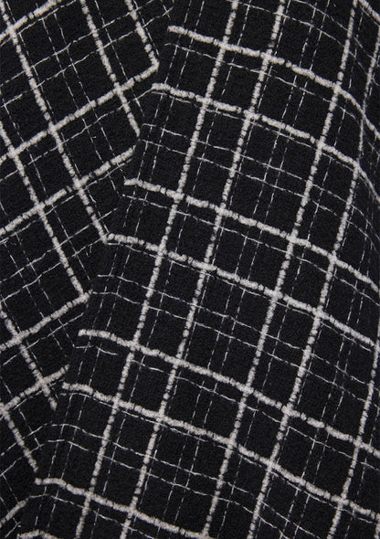 Black Checkered Poncho