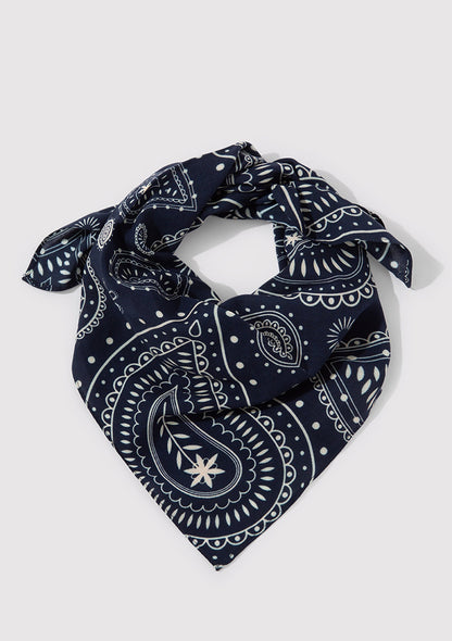 Printed Navy Bandana