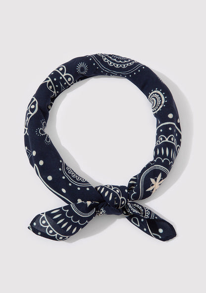 Printed Navy Bandana