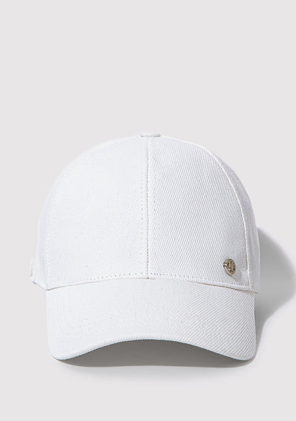 White Denim Cap