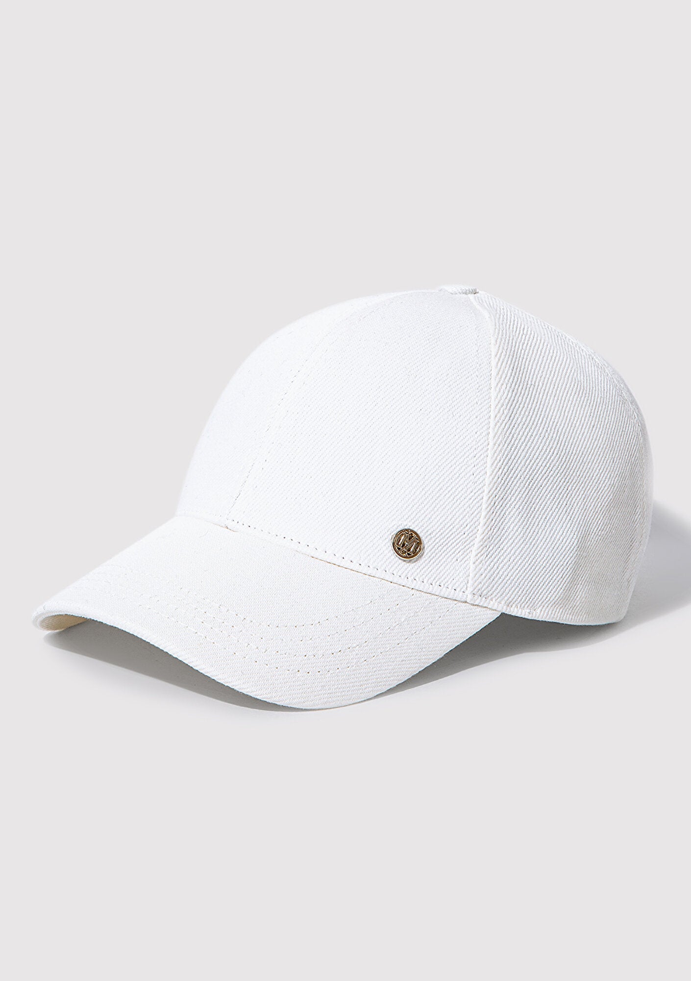 White Denim Cap