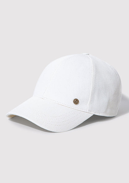 White Denim Cap