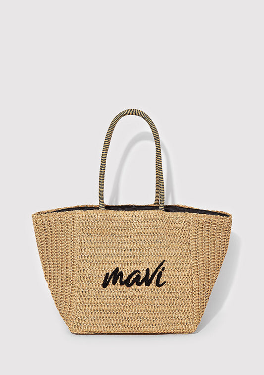 Mavi Logo Straw Bag