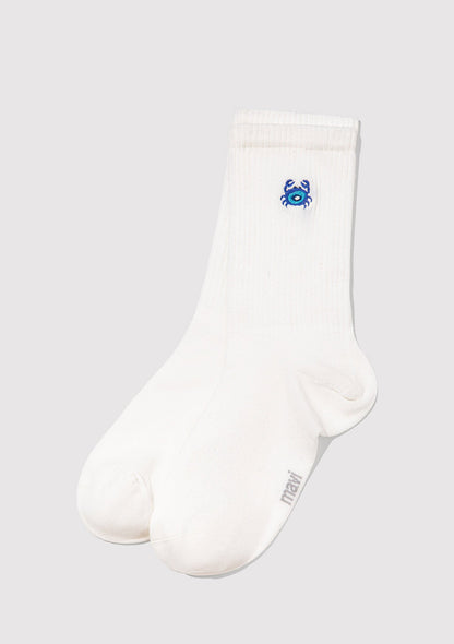 White Crew Socks