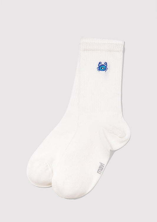 White Crew Socks