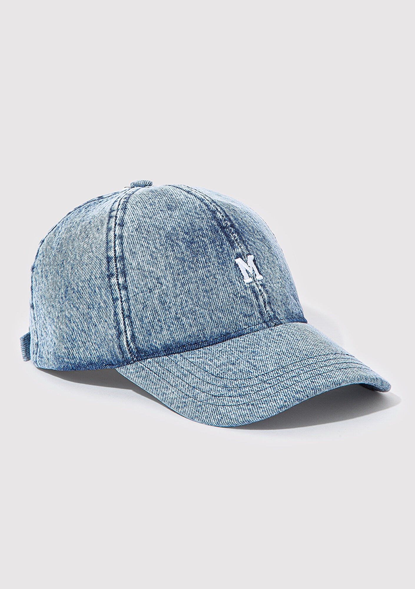 M Emroidered Denim Cap