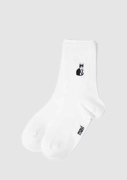 White Crew Socks