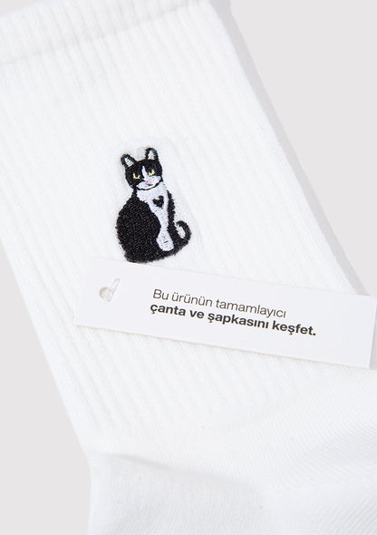 White Crew Socks