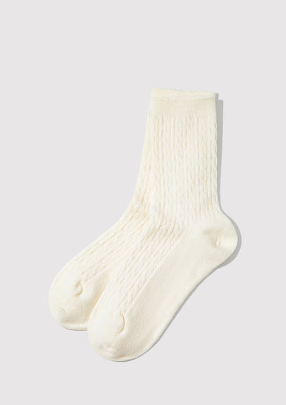 Wool Mix Beige Boot Socks