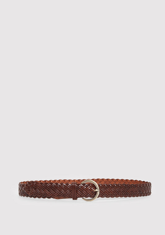 Brown Faux Leather Belt