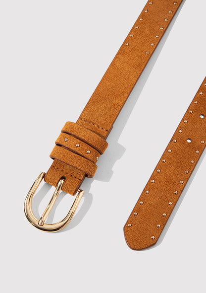 Brown Faux Leather Belt