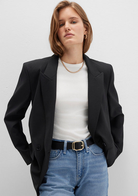 Black Faux Leather Belt