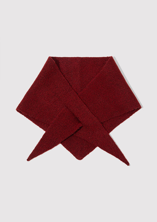 Wool Mix Burgundy Scarf
