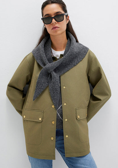 Wool Mix Grey Scarf