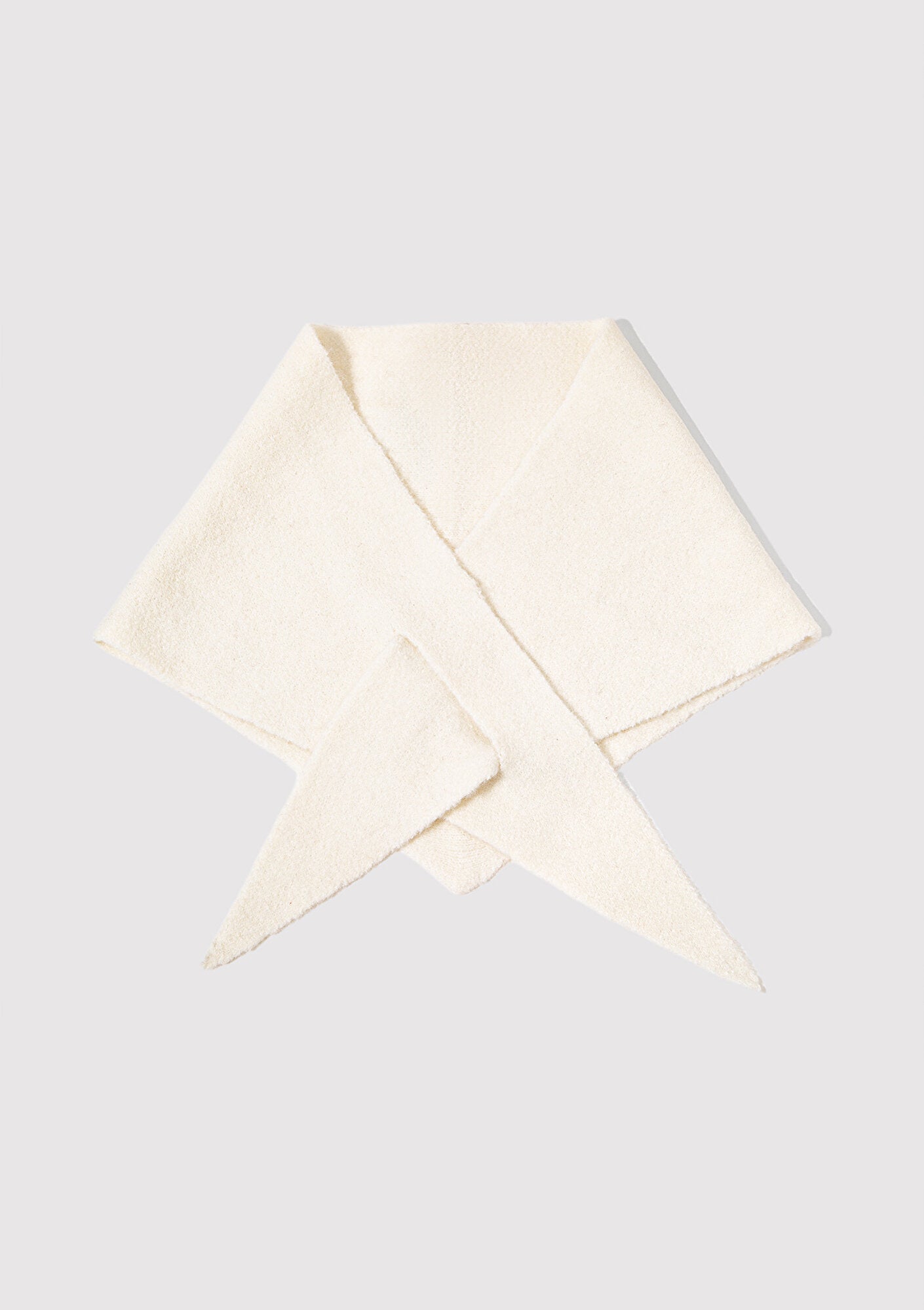 Wool Mix Ecru Scarf