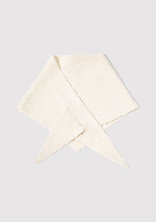 Wool Mix Ecru Scarf