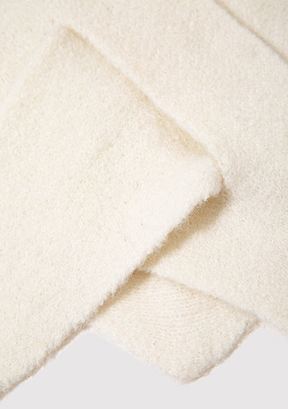 Wool Mix Ecru Scarf