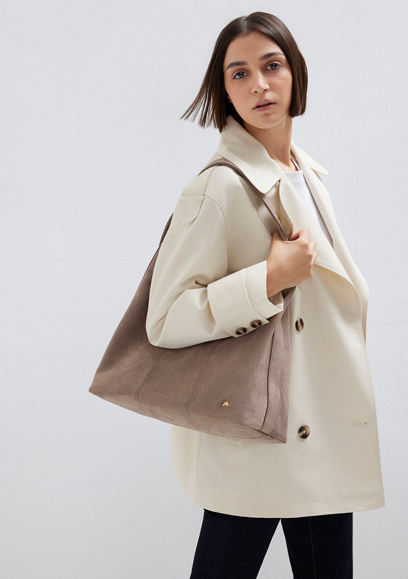 Beige Shoulder Bag