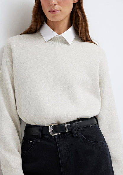 Black Faux Leather Belt