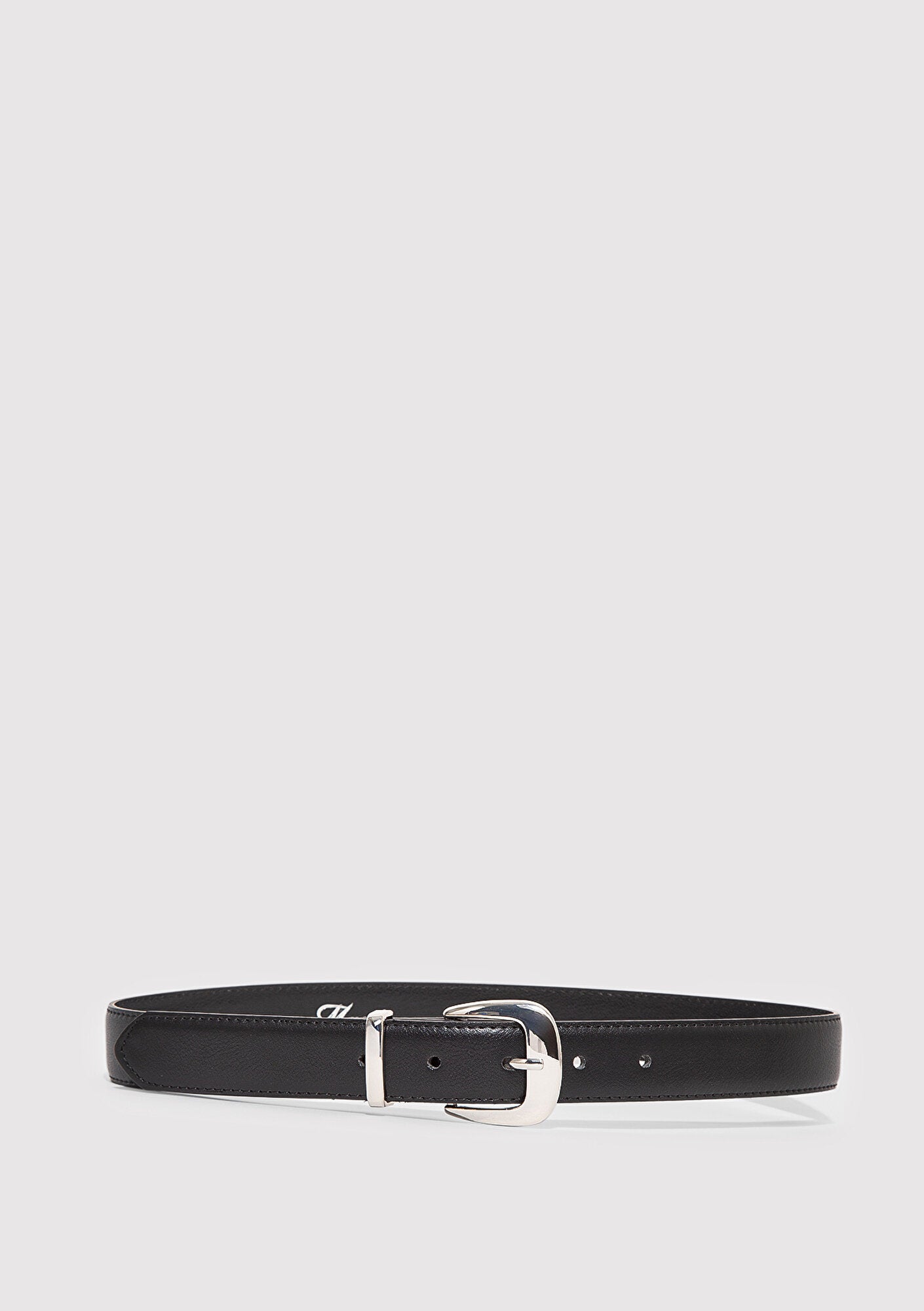 Black Faux Leather Belt