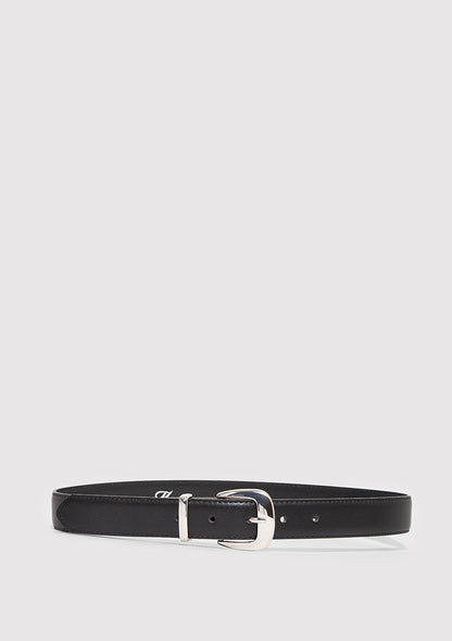 Black Faux Leather Belt