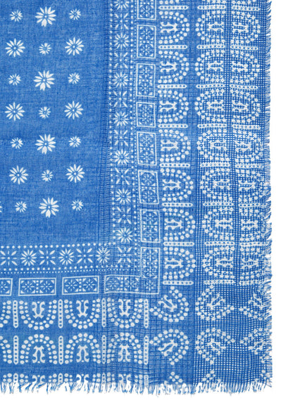 Printed Blue Shawl