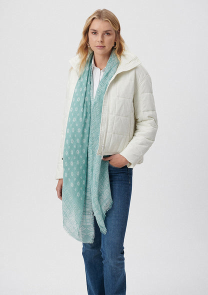 Printed Green Shawl