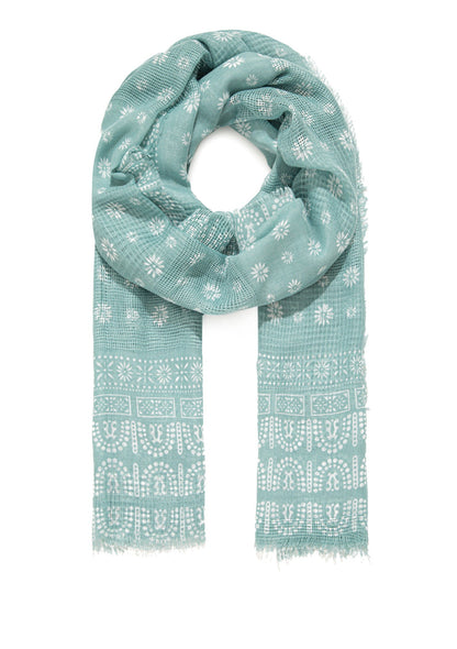Printed Green Shawl