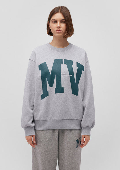 Mavi Logo Printed Grey Sweatshirt