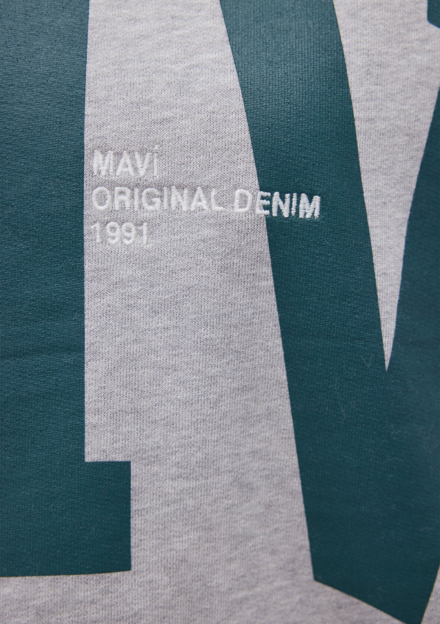 Mavi Logo Printed Grey Sweatshirt