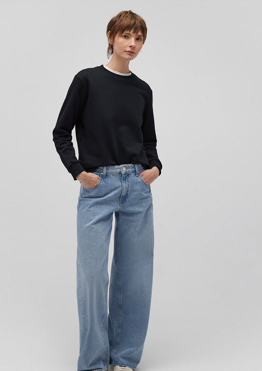 Crew Neck Black Sweatshirt