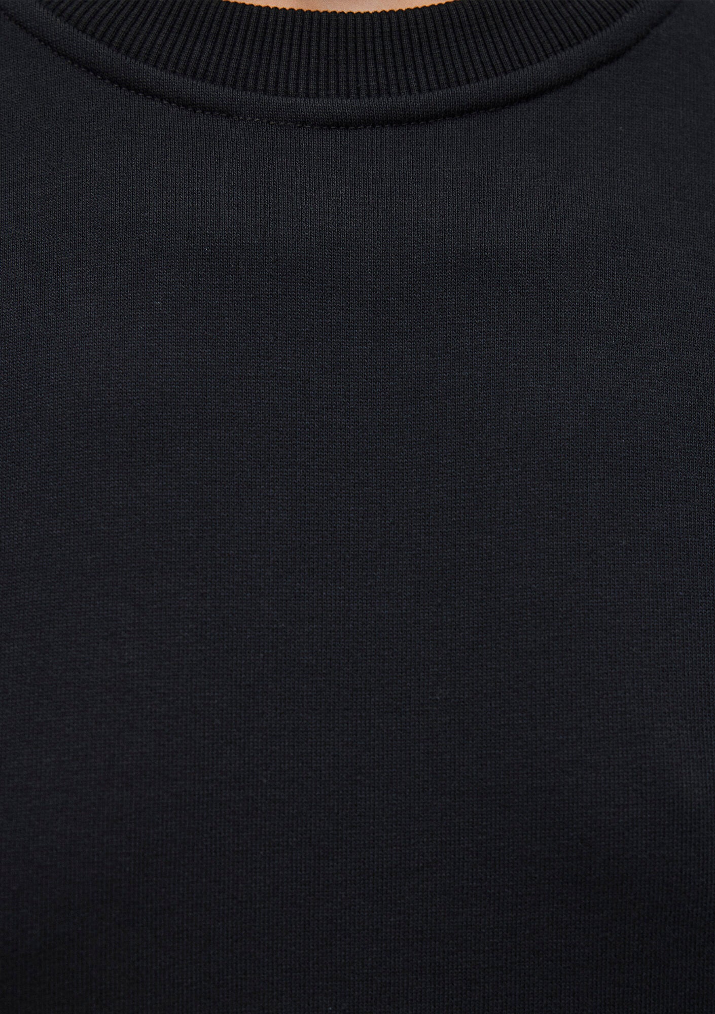 Crew Neck Black Sweatshirt