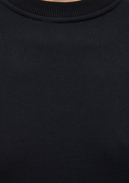 Crew Neck Black Sweatshirt