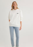 Mavi Logo Printed Hooded Ecru Sweatshirt