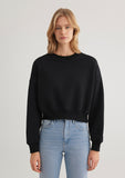 Crew Neck Black Sweatshirt