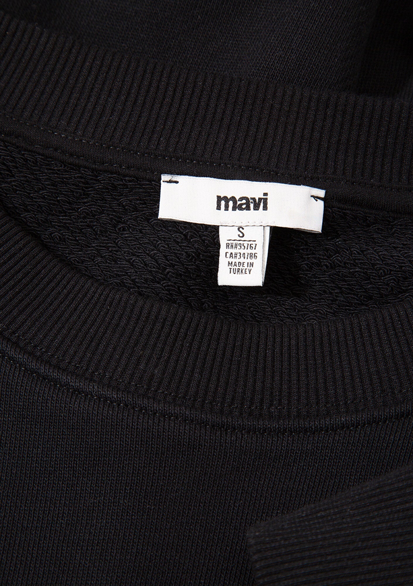 Crew Neck Black Sweatshirt
