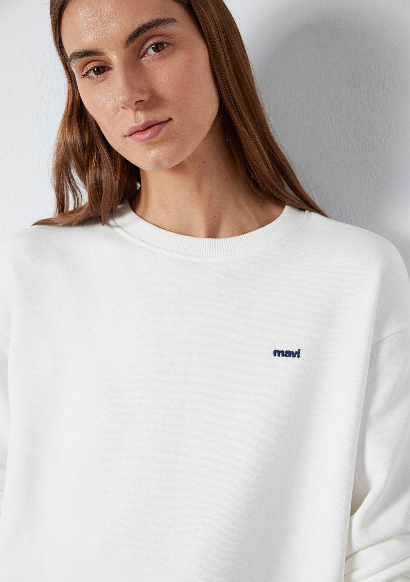 Mavi Embroided Ecru Sweatshirt