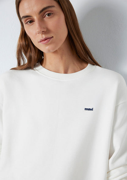 Mavi Embroided Ecru Sweatshirt