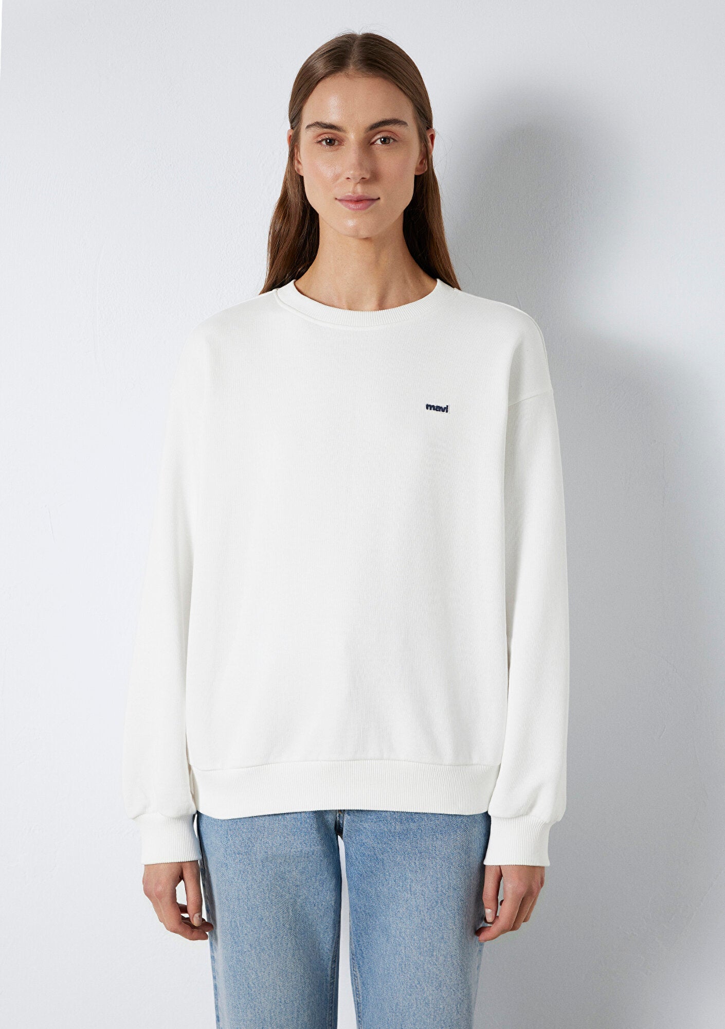 Mavi Embroided Ecru Sweatshirt