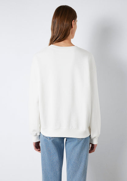 Mavi Embroided Ecru Sweatshirt