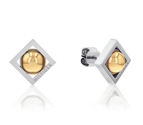 Tommy Hilfiger Women Stud Earrings Framed Stones - 2780791