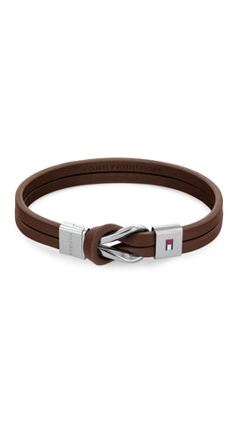 Tommy Hilfiger Men Leather Bracelet Braided Knot - 2790441