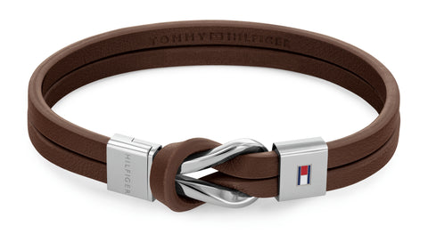 Tommy Hilfiger Men Leather Bracelet Braided Knot - 2790441