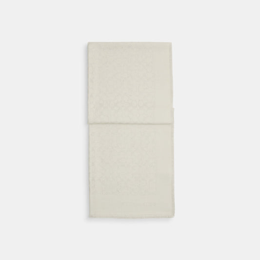 29CU820-Signature C Metallic Shawl-Chalk