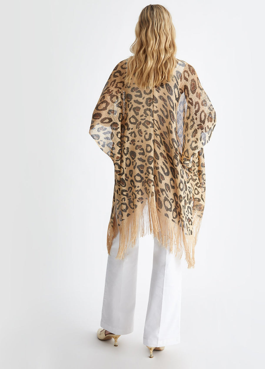 Animal-print gilet