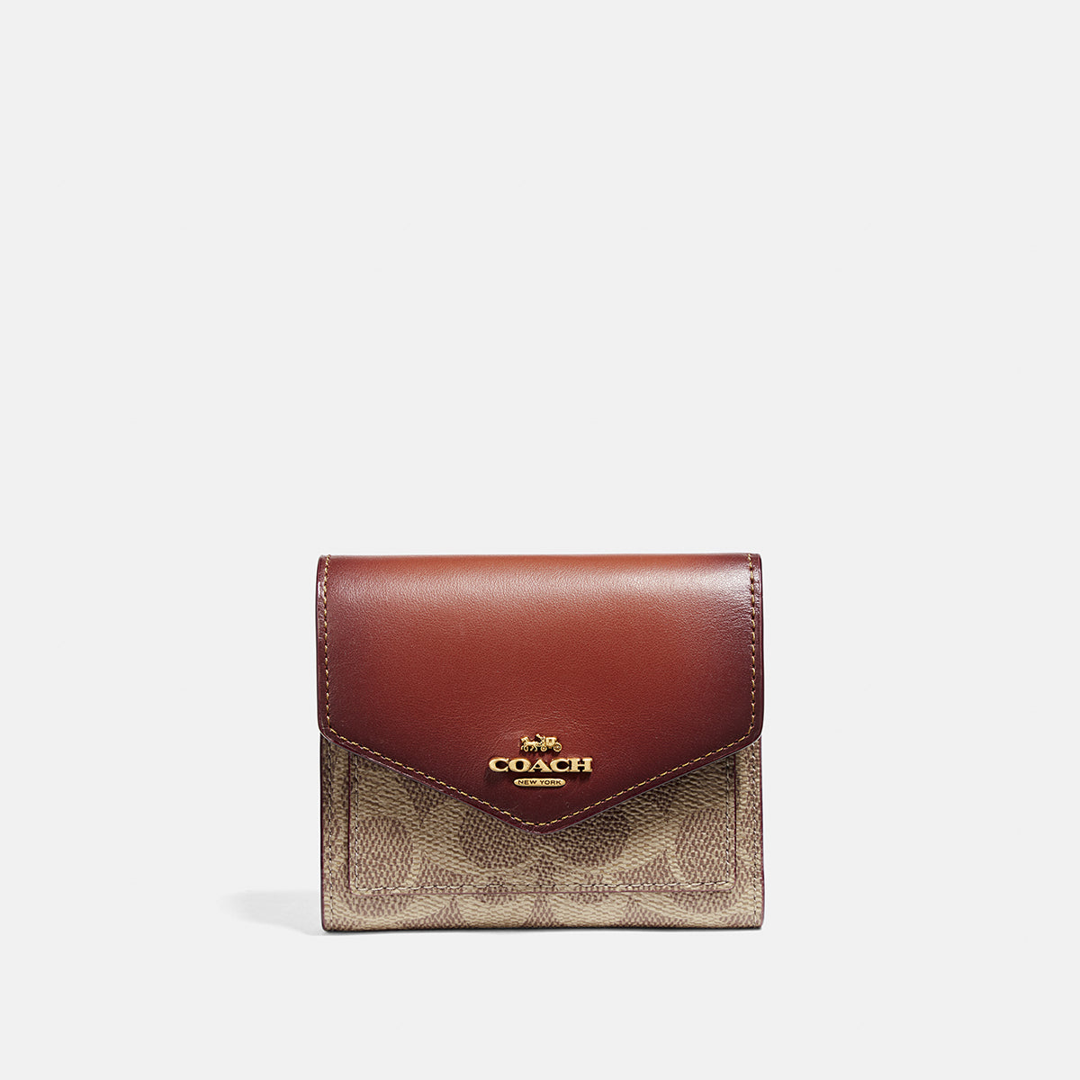 COACH-Small Wallet In Colorblock Signature Canvas-31548-b4nq4