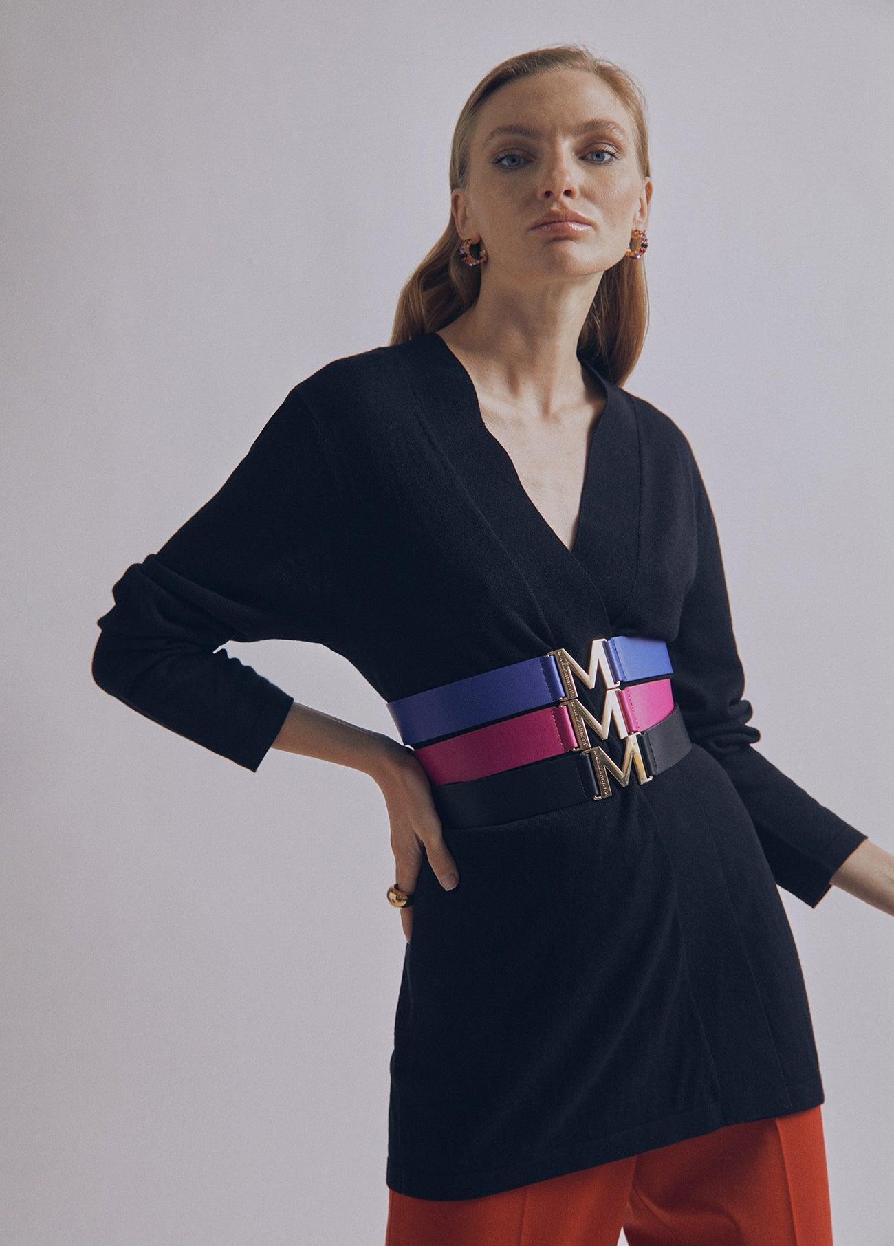 32407001-Reversible elastic belt-Blue