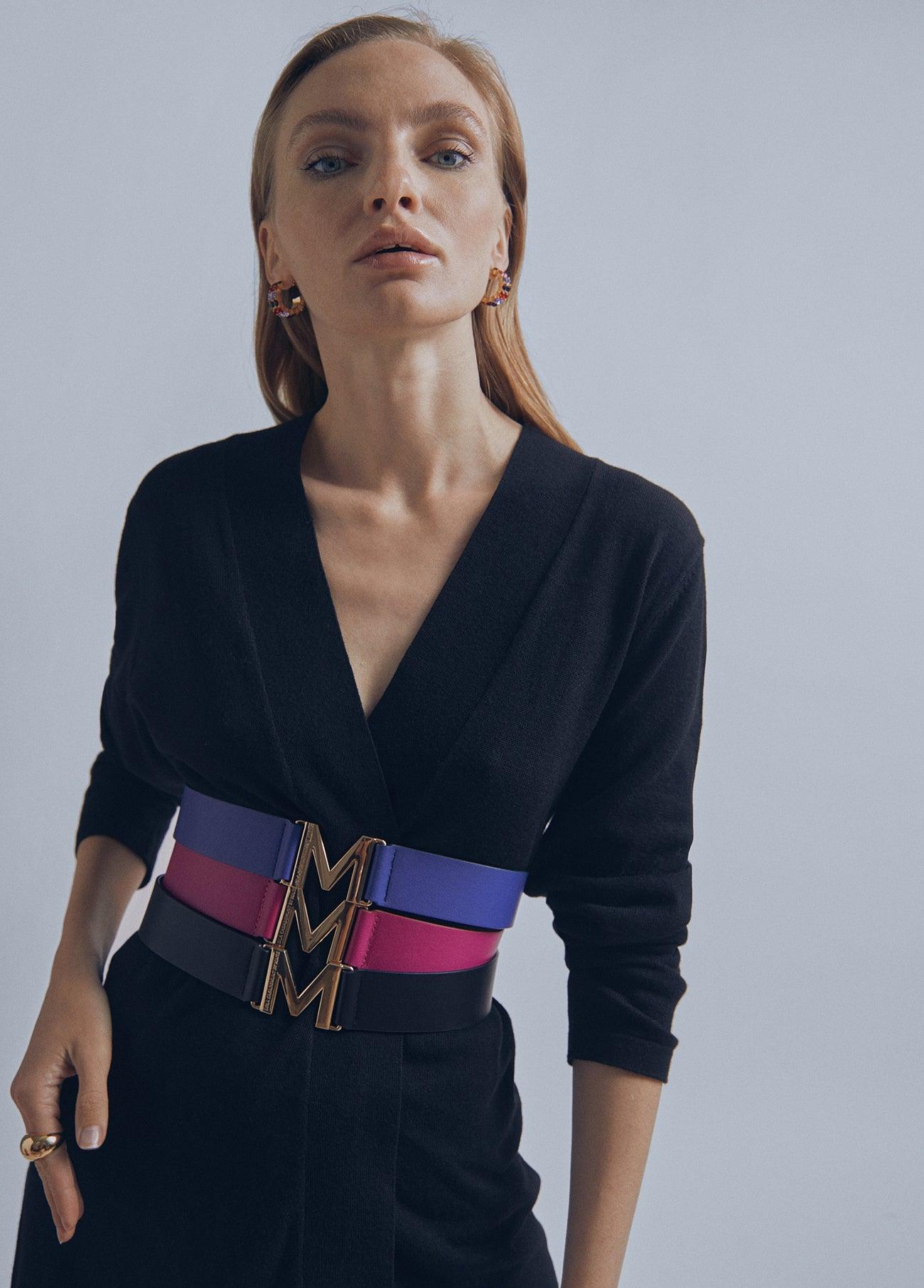 32407001-Reversible elastic belt-Blue