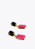 32410001-Two-tone earrings-Fuchsia